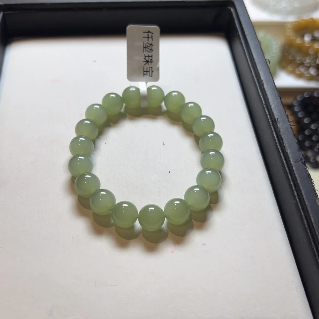 和田玉手串未镶嵌咸*