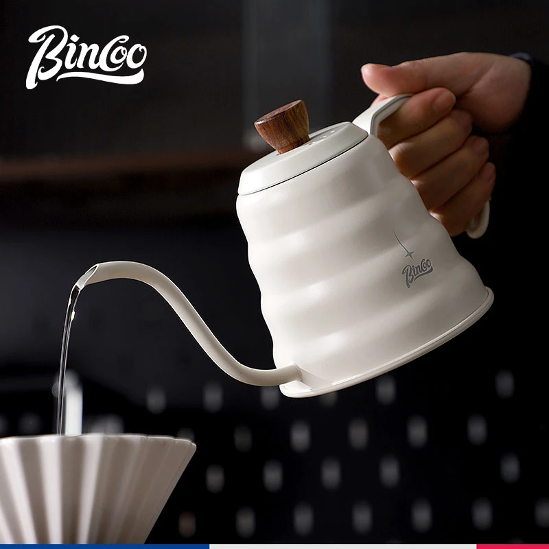Bincoo简约手冲咖啡壶滴滤日式温度计细长嘴带盖细口细嘴壶