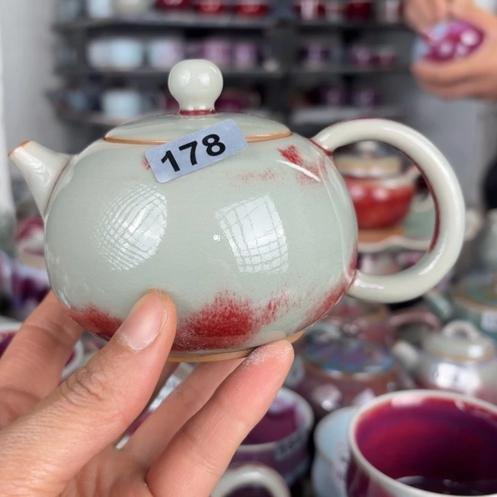 178钧瓷原矿釉茶壶