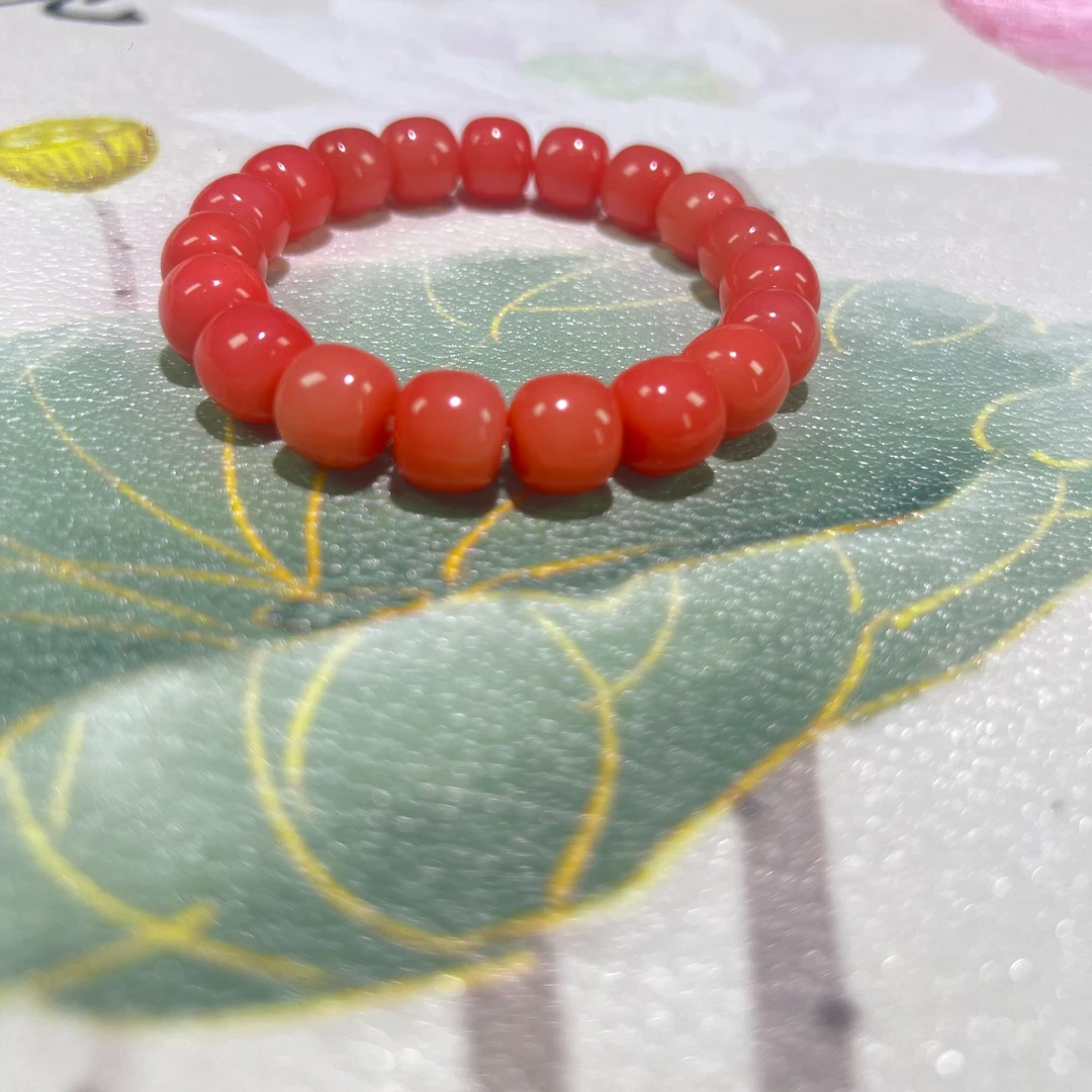 桃韵樱华 菩提单圈手串 绕指柔 穿搭 搭配（ 送盘玩袋盘玩手套）