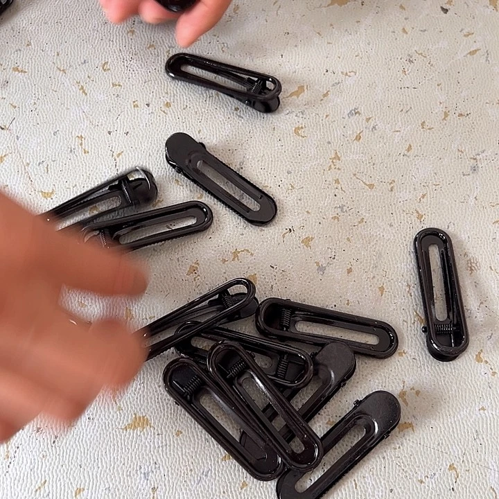 黑色滴油有痕U夹40个