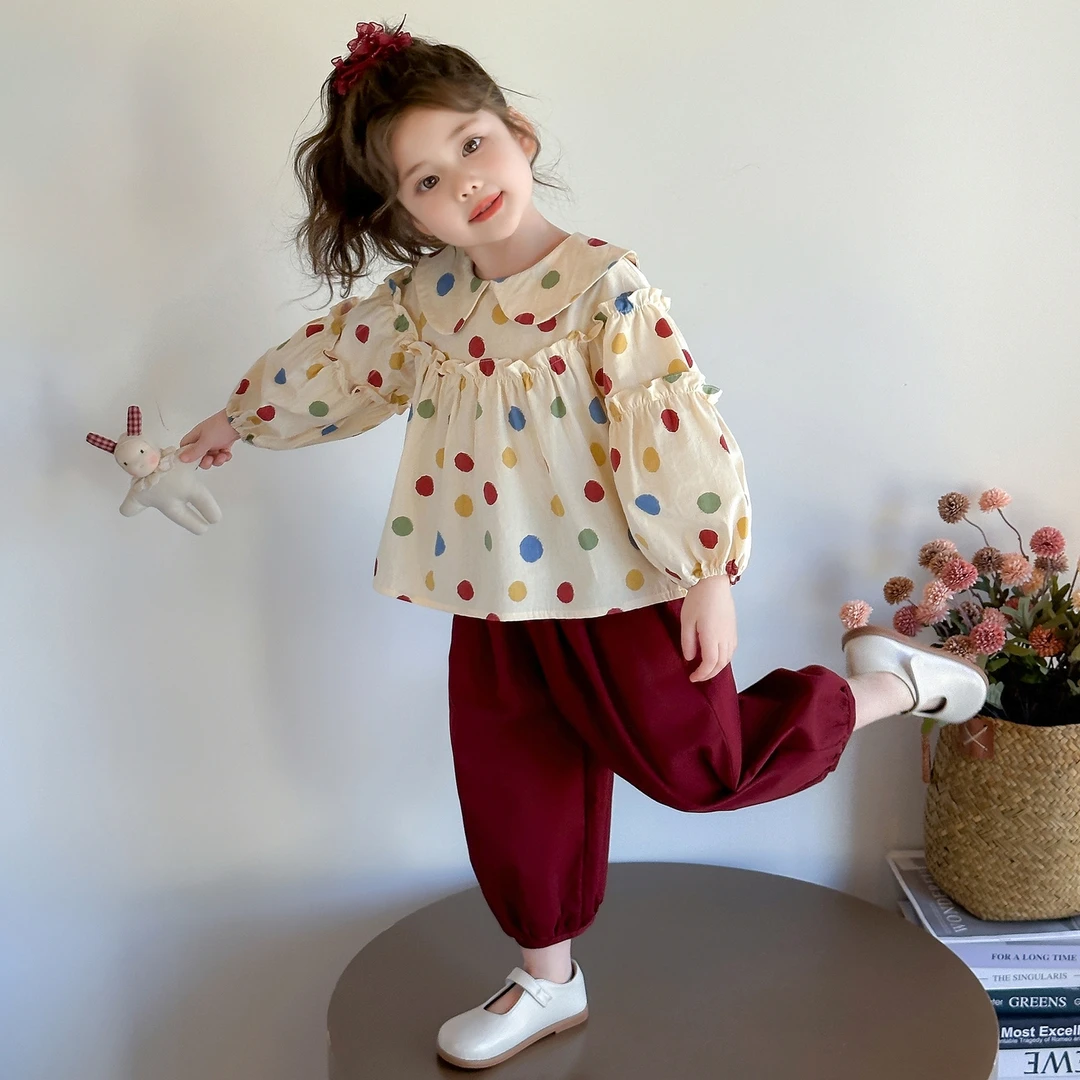 女宝宝休闲宽松两件套儿童韩系秋装套装洋气潮款可爱超萌儿童衣服