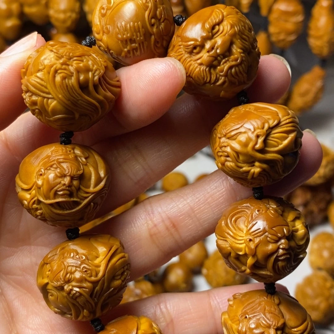 樹***歌手串/手链橄榄核御龙关公