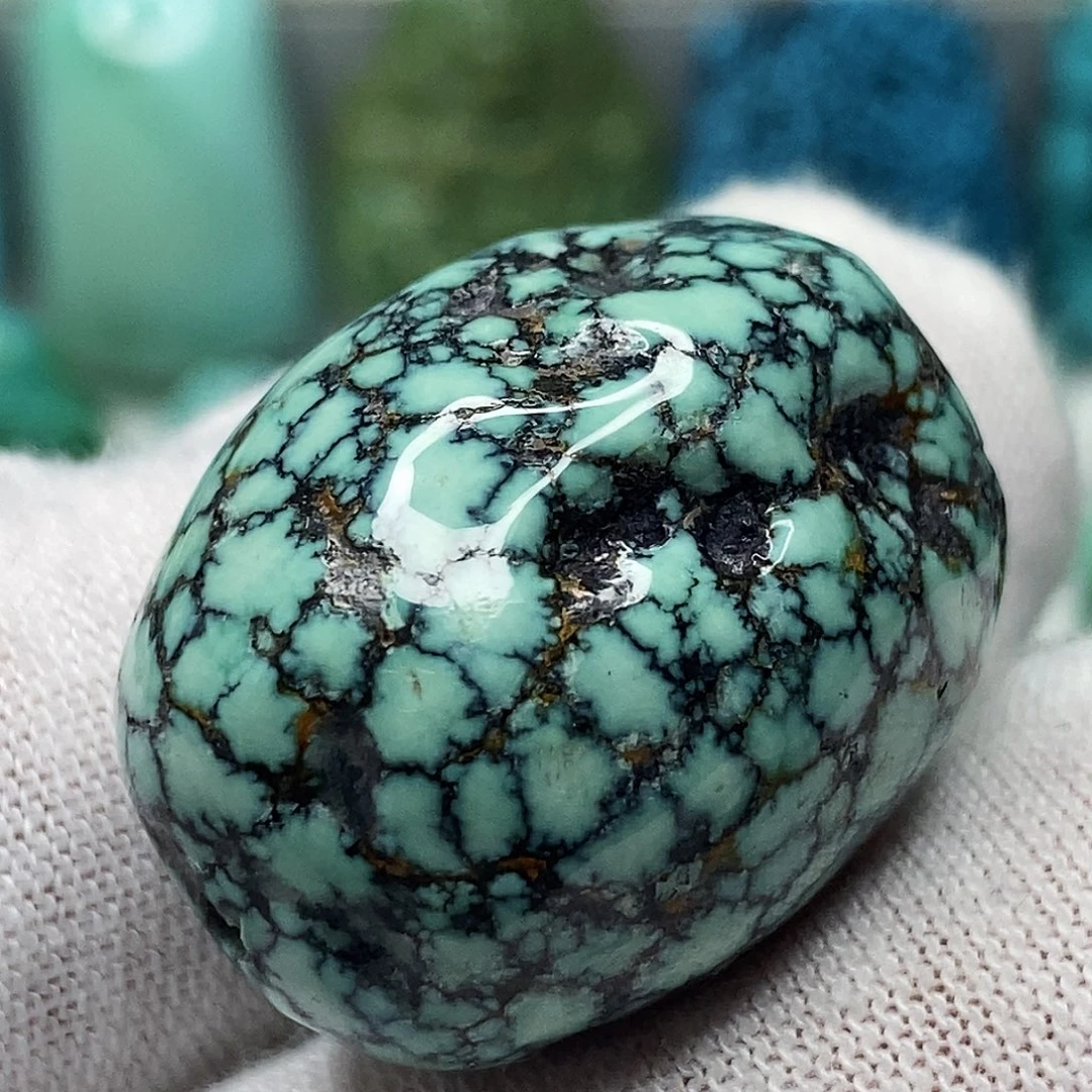 绿松石未镶嵌天然原矿 带武汉地大证书