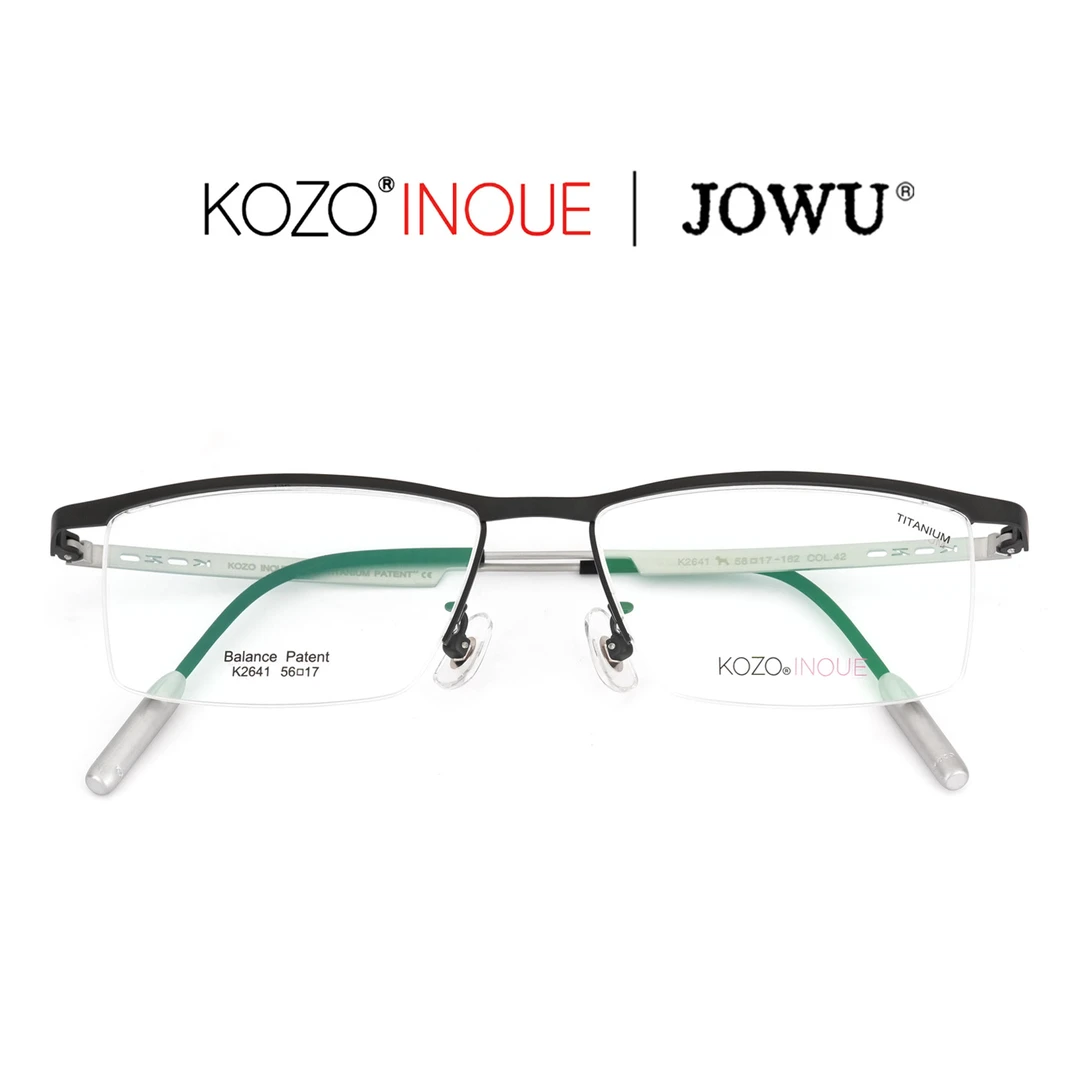 玖吾&KOZO INOUE眉线框K2641时尚高端个性潮流半框可配近视眼镜