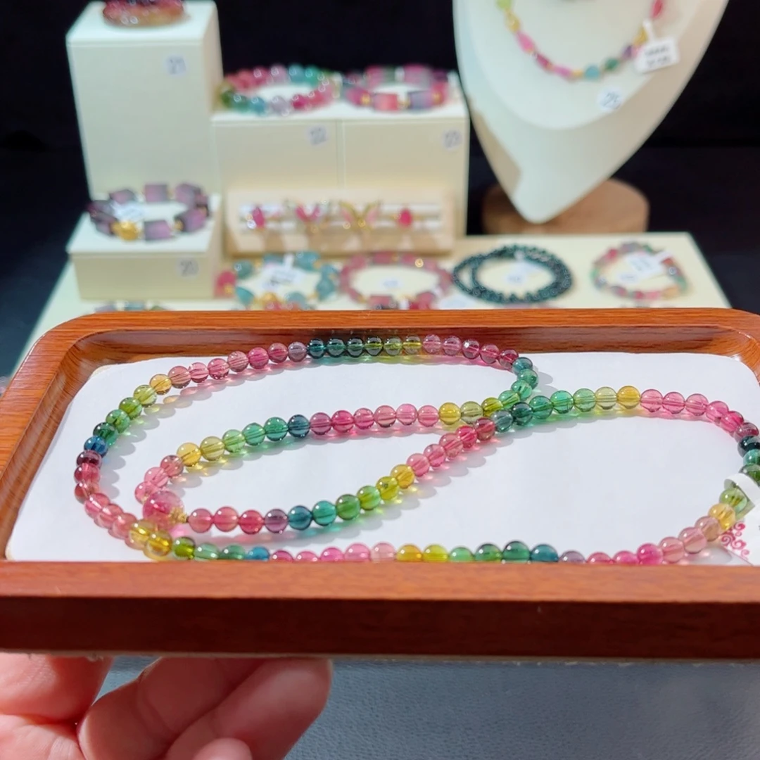 18K金镶嵌碧玺手串手串