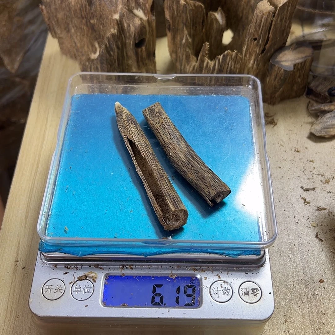 香料绿奇楠虫漏6克白棋天然虫