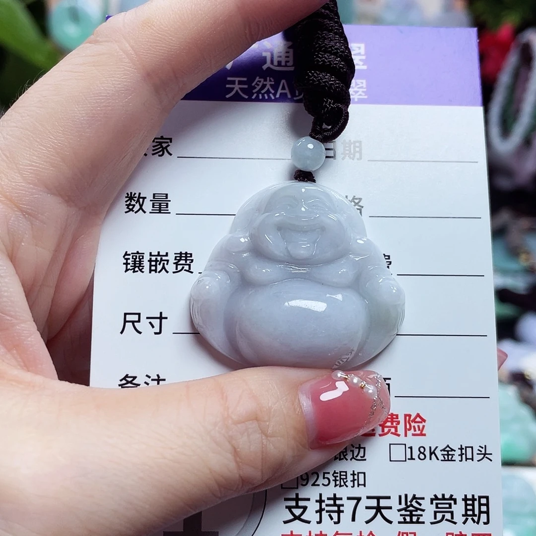翡翠未镶嵌颈饰佛公02