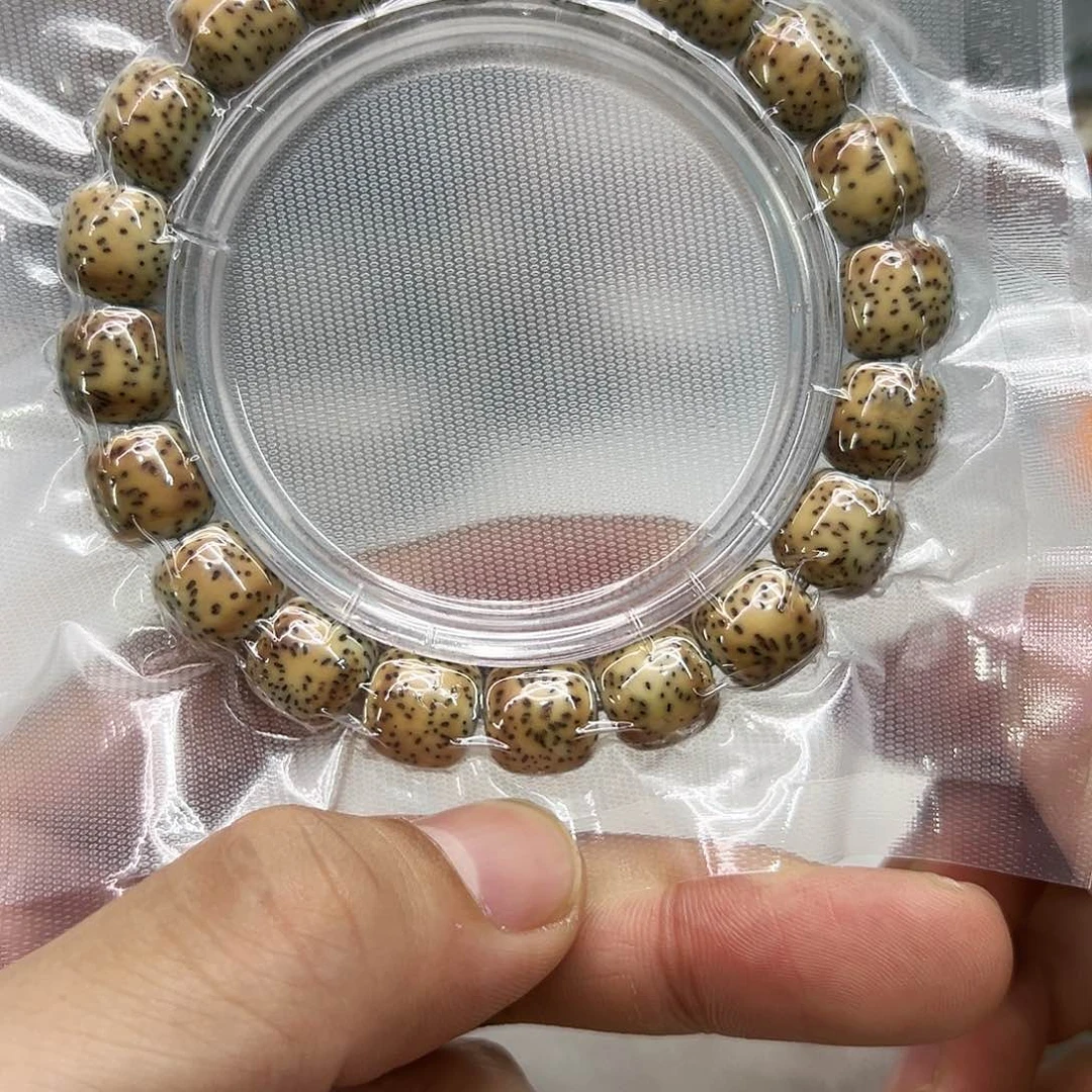 星月菩提手串42高端糯冰火烧云石玉星月菩提单圈12