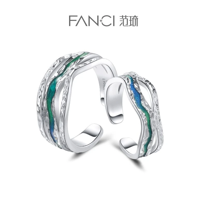 FANCI/范琦 925银珐琅戒指 fanci范琦银饰【光年系列】时空对戒