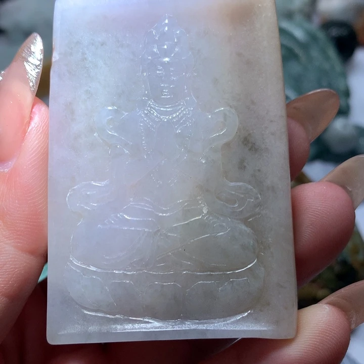 翡翠未镶嵌颈饰保真天然A货翡翠