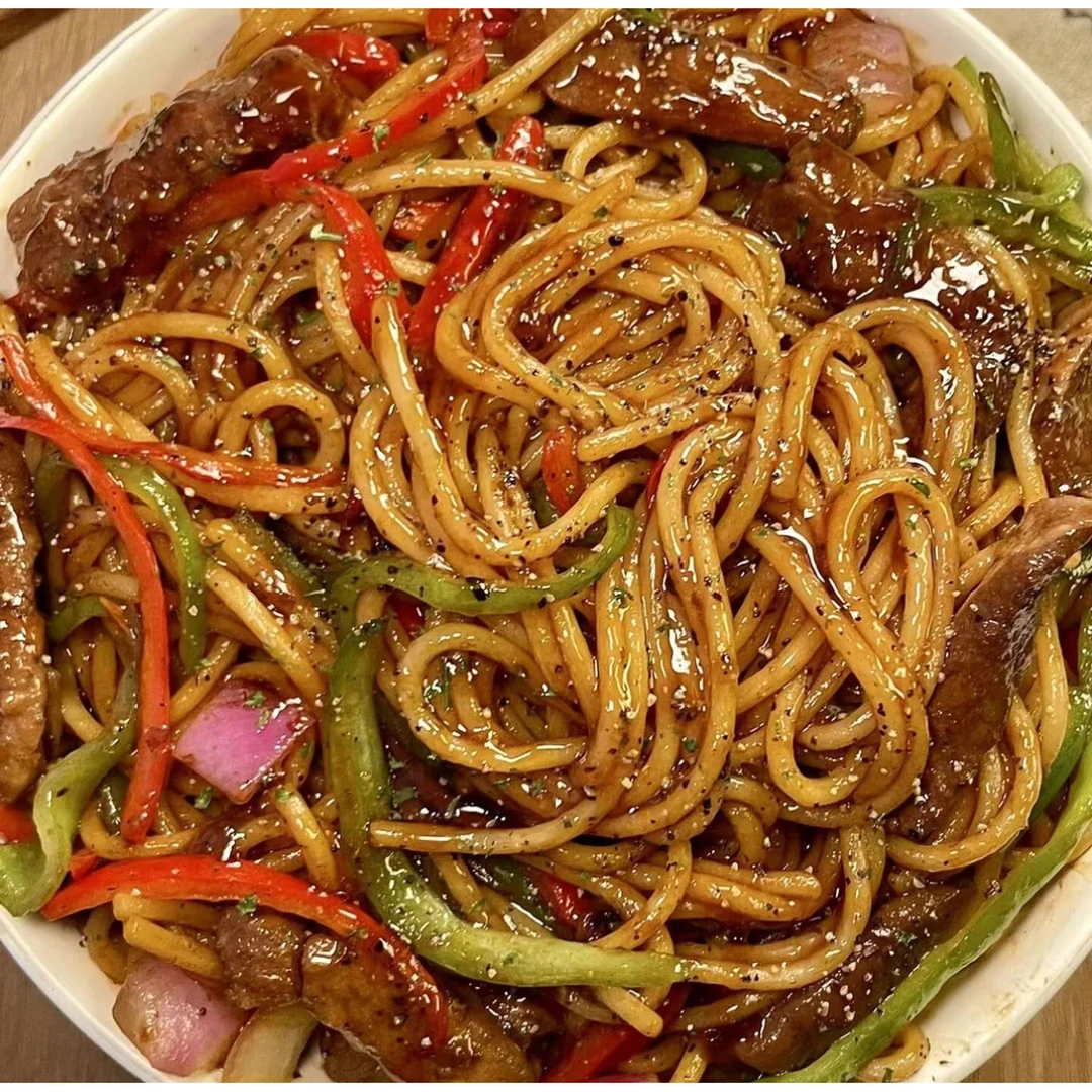 【到手四盒】意大利面条带酱包非油炸低脂黑椒番茄牛排代餐西餐盒装