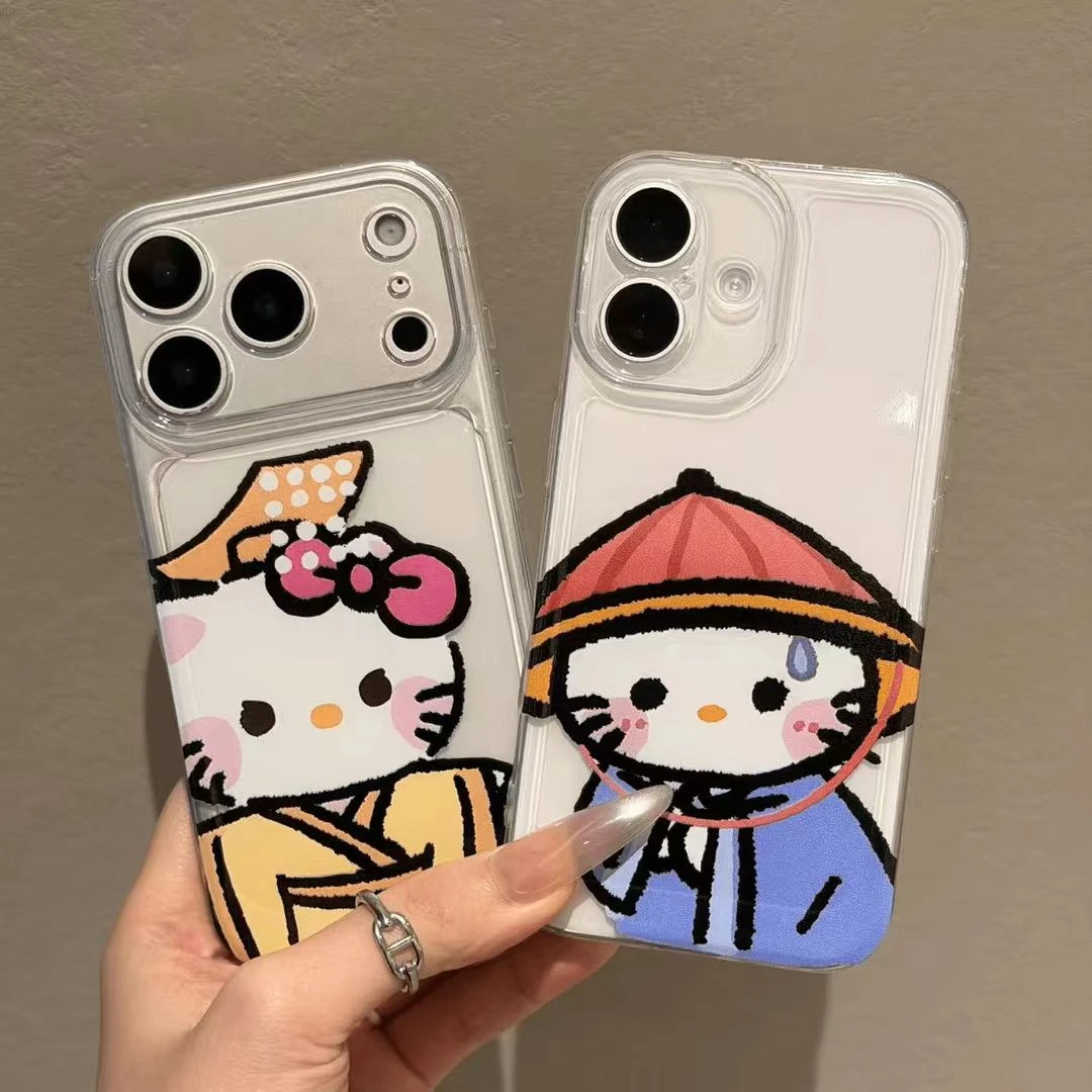 卡通KT大王KT太监情侣手机壳适用苹果17太空壳16promax小米华为15