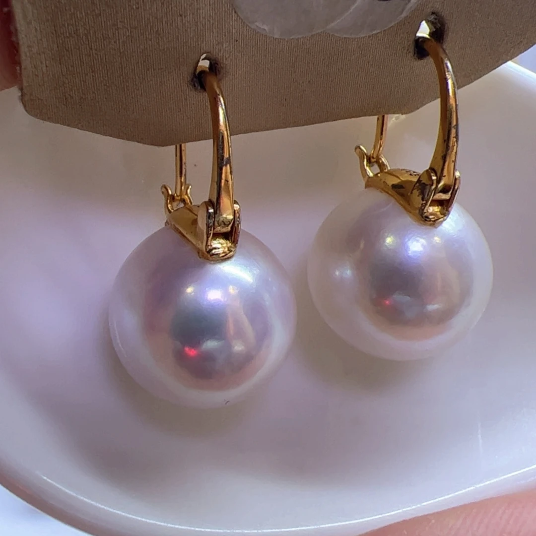 银S925镶嵌淡水珍珠耳饰