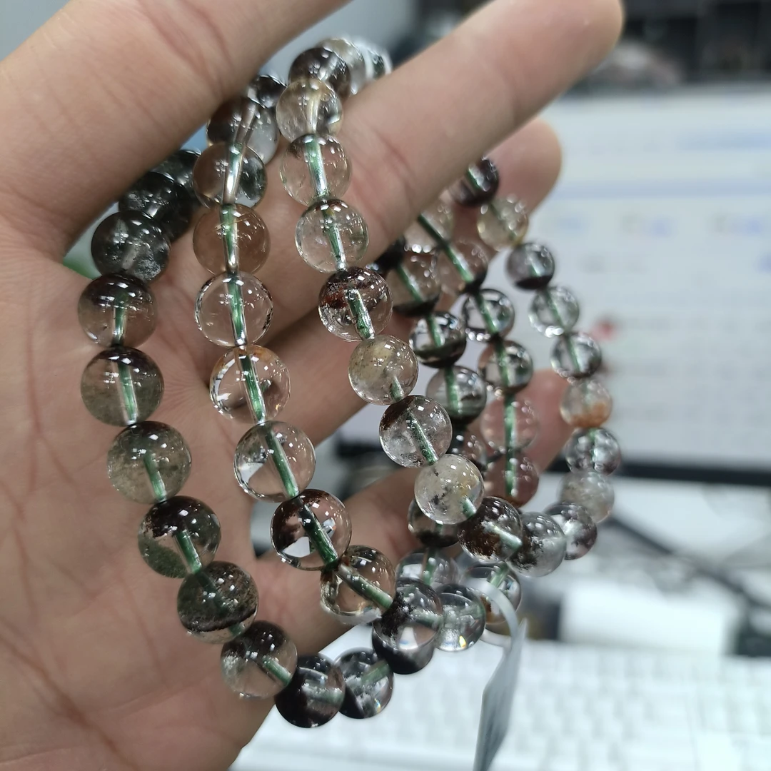 【书记甄选】天然四季幽灵单圈手链 多样性发一件 约8mm gd1519