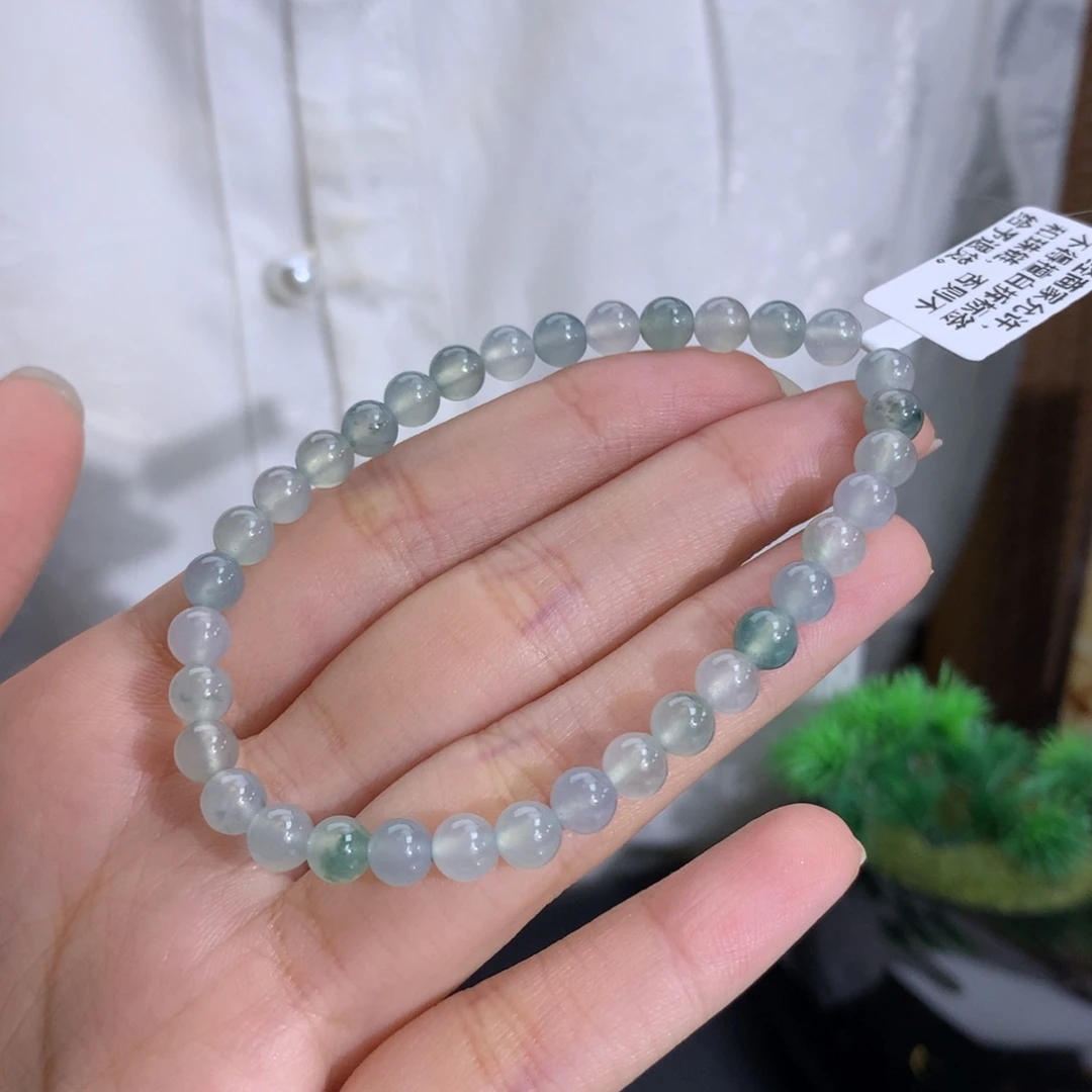 未镶嵌手串翡翠卡5.4冰胶飘花