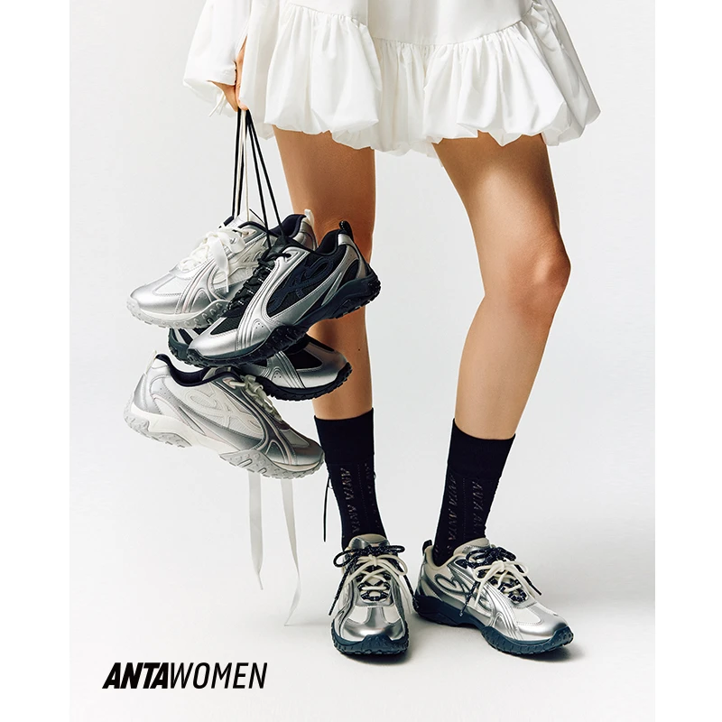 安踏雀跃薄底鞋女芭蕾风休闲鞋2025秋季潮流百搭官方正品运动鞋女