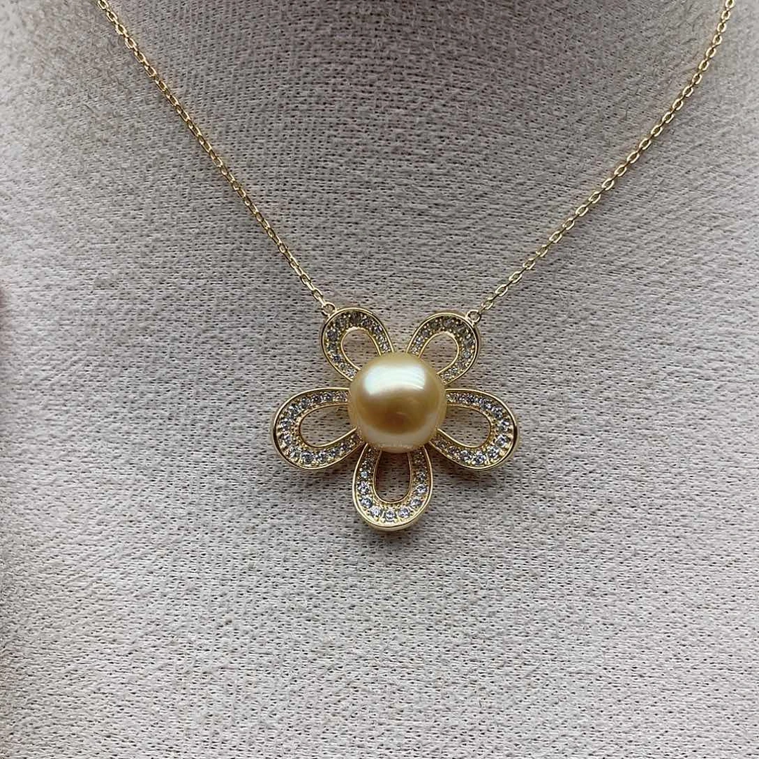 套链43银S925镶嵌海水珍珠