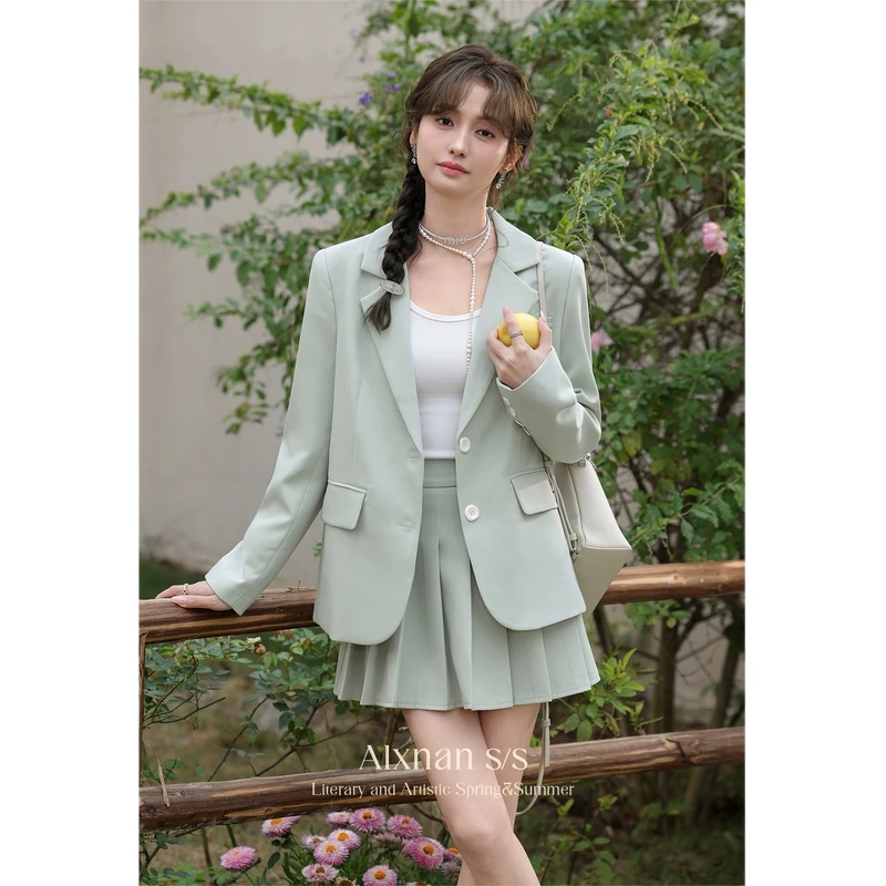 鹿向南【粉丝福利】小香风穿搭套装早春新款西装外套短裙