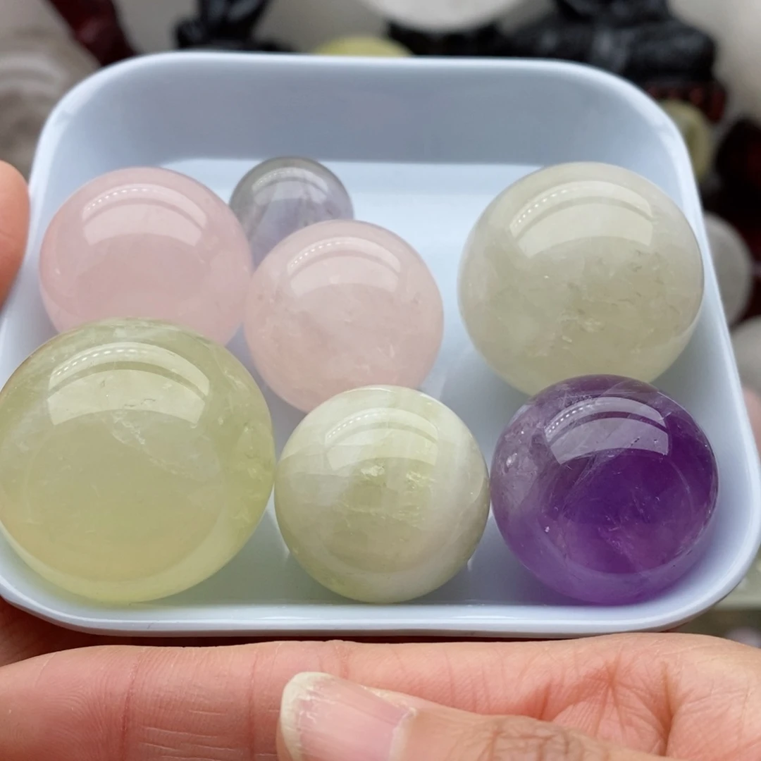 黄晶珠宝半成品未镶嵌玩*2