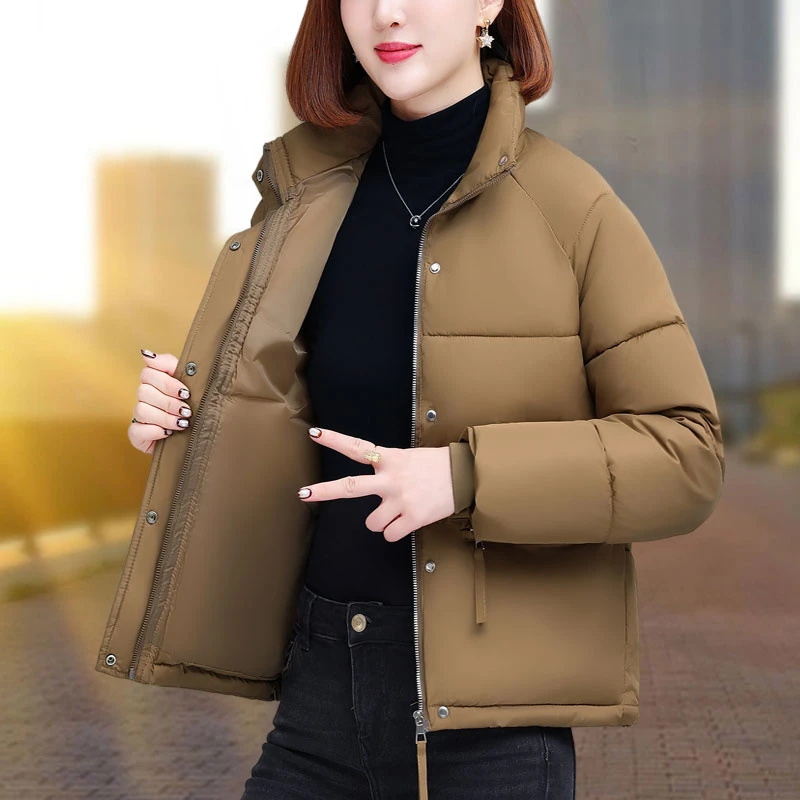 短款棉衣棉服女款加厚洋气2025新款冬季宽松大码女装胖MM秋冬棉袄