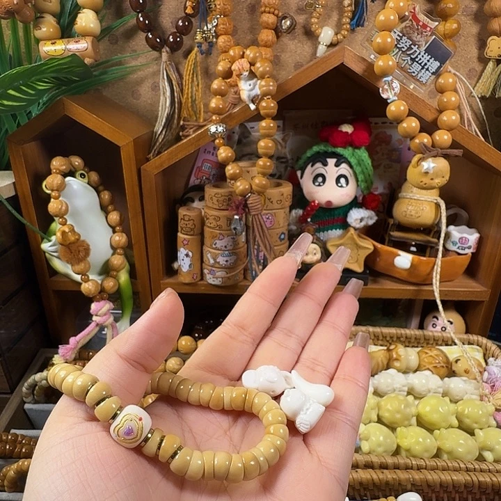 小***君猴头核桃吊坠配饰四颗布偶猫做滴流