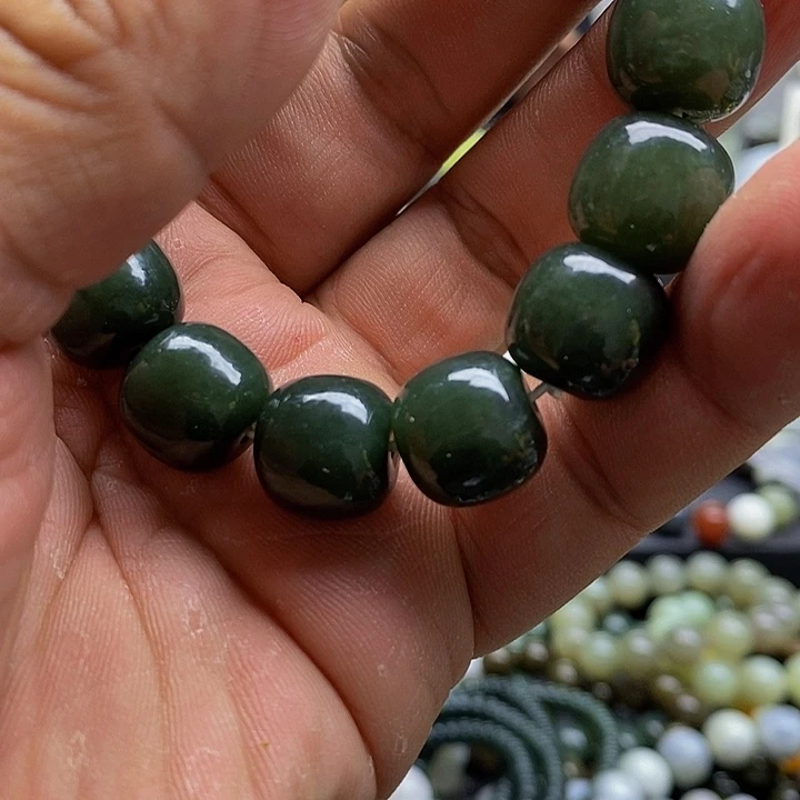 【闪购商品】手链未镶嵌和田玉14且末蓝有棉