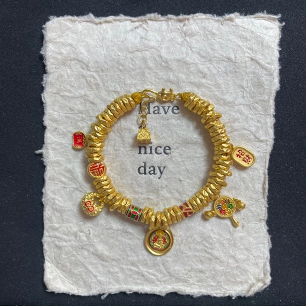 足金定制卡7盘缠手串20.16克