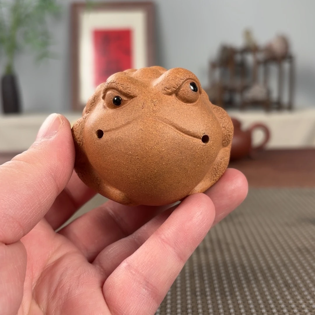 紫砂茶宠菩**头黄龙山原矿紫砂