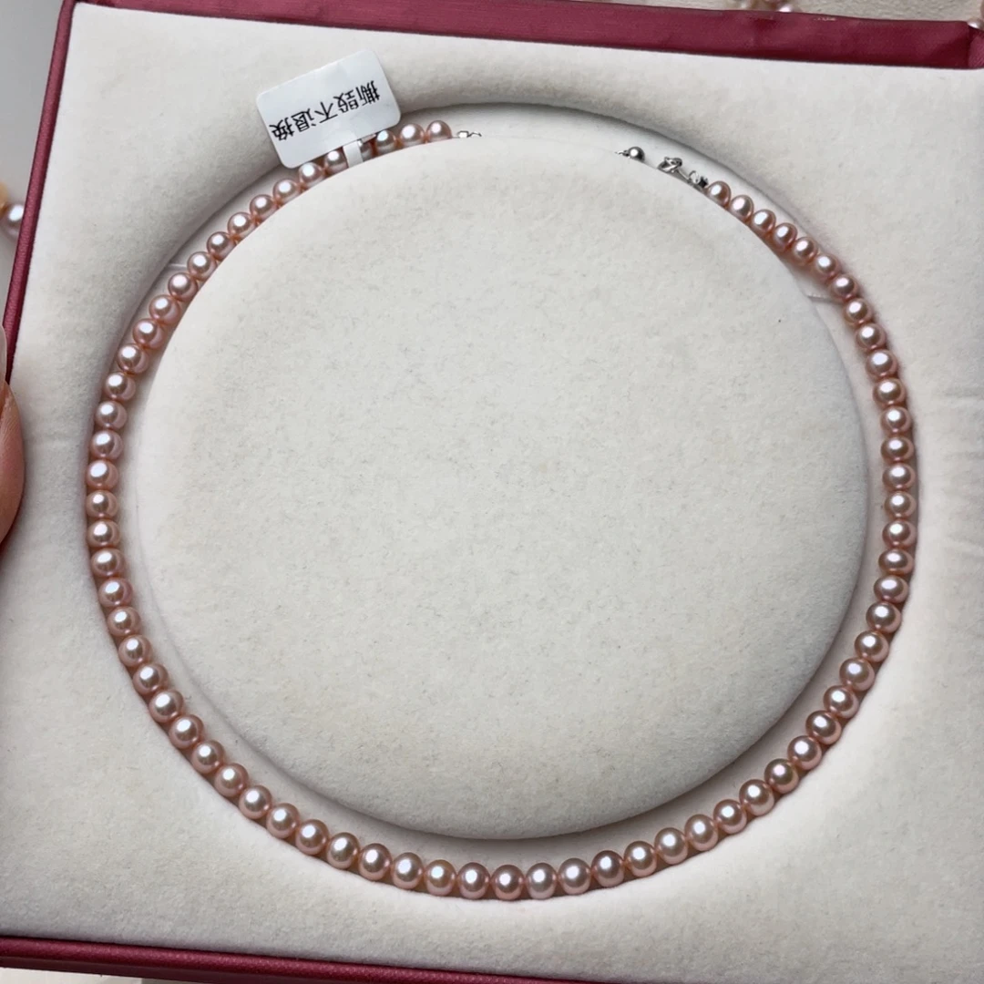 颈饰银S925镶嵌淡水珍珠6-7