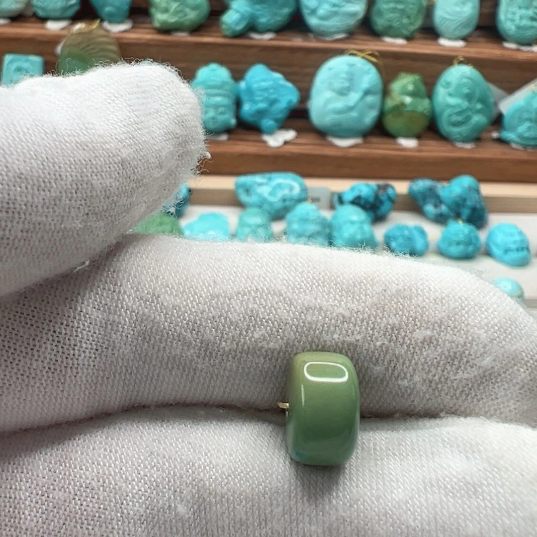 绿松石未镶嵌鼓珠9.8mm