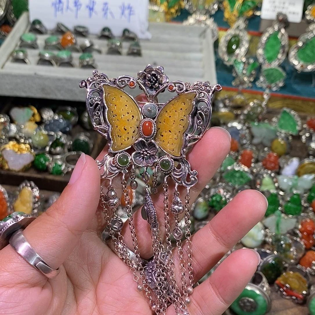 散珠翡翠蝴蝶炸炸炸