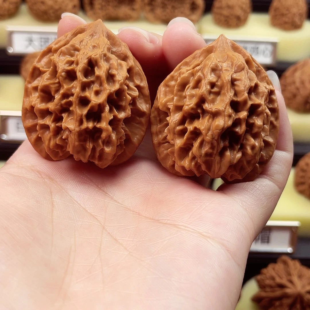 文玩核桃把件火焰39全品9027