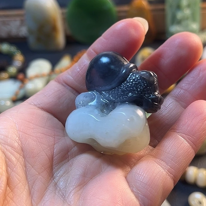 和田玉（墨玉）未镶嵌把件