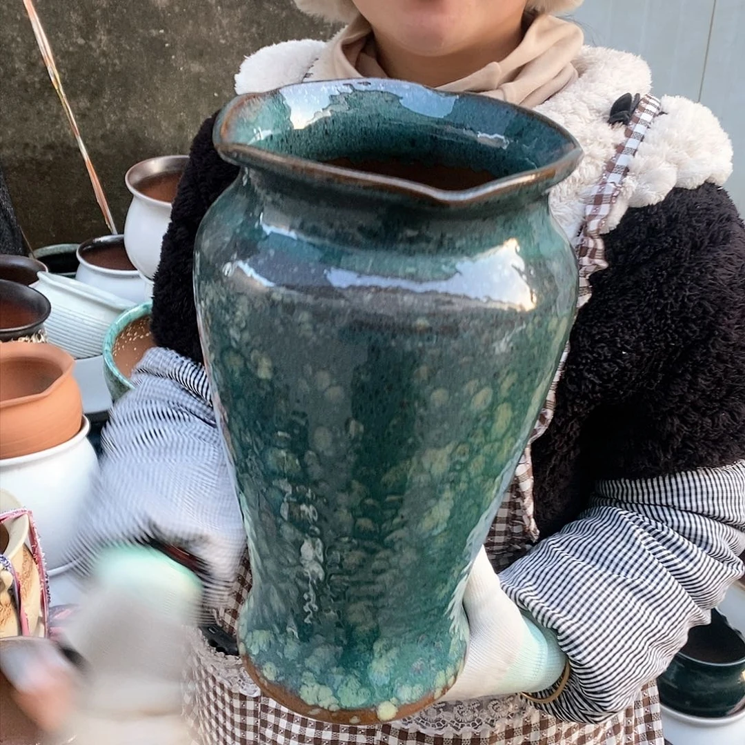 紫砂花盆瑕疵口17高30瑕疵