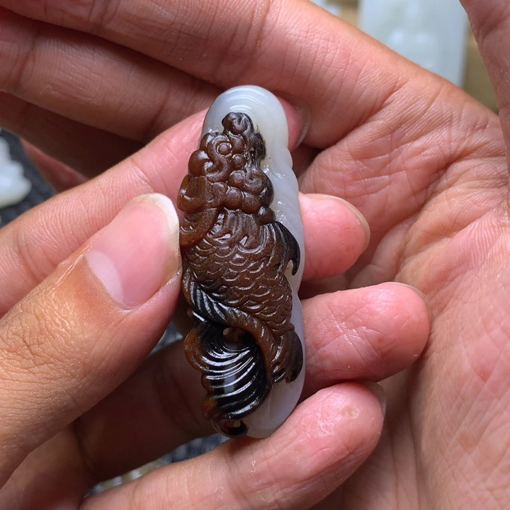 和田玉未镶嵌挂件今**缘