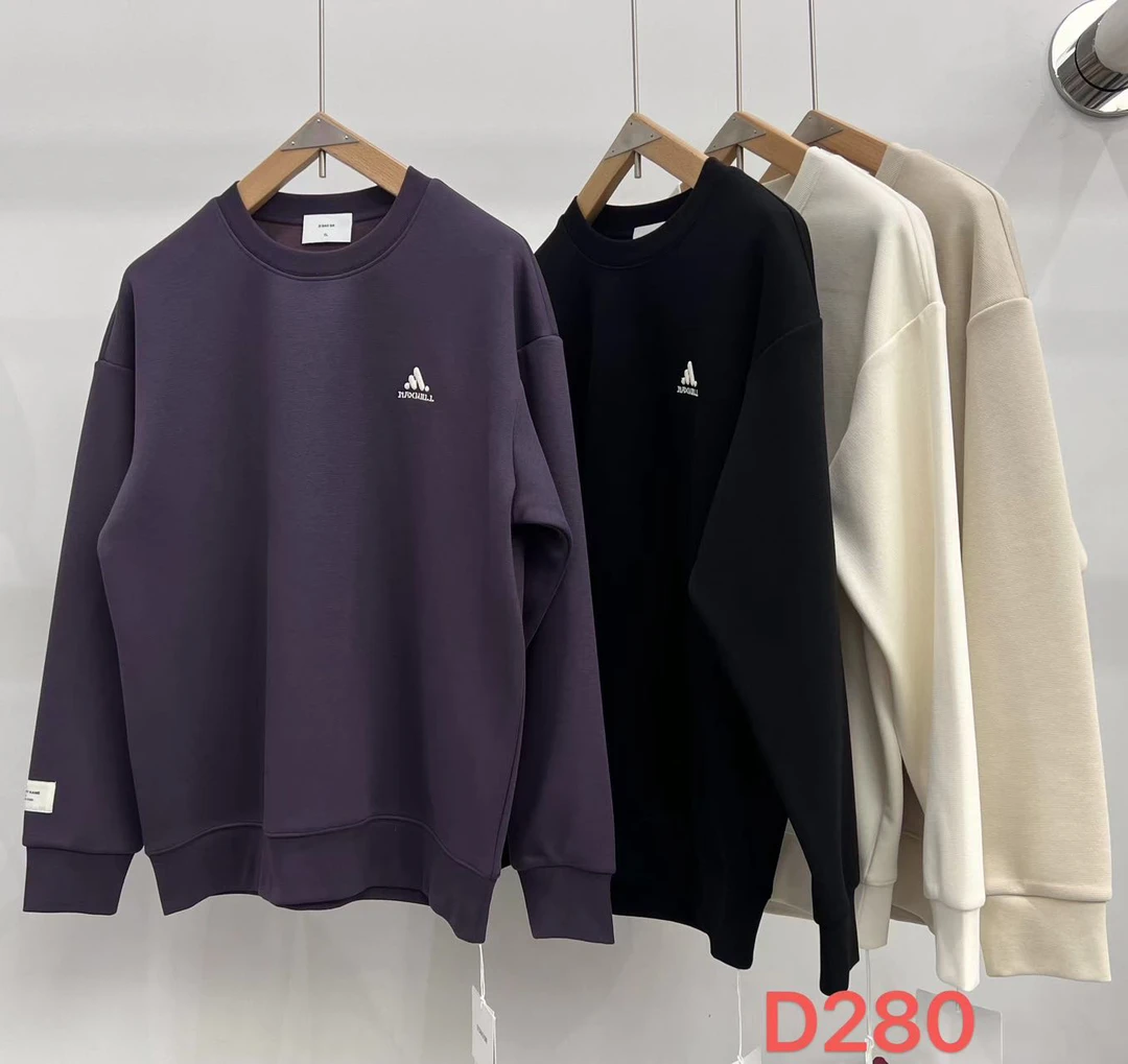 圆领卫衣休闲简约秋冬宽松套头D280加绒