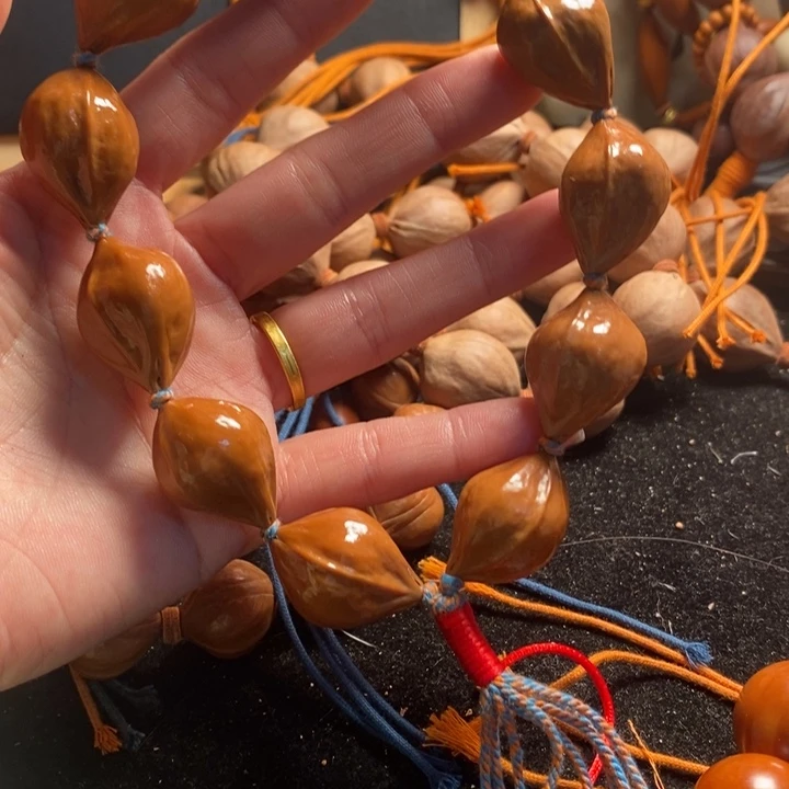 橄榄核手串/手链1.9蒜头彩绳
