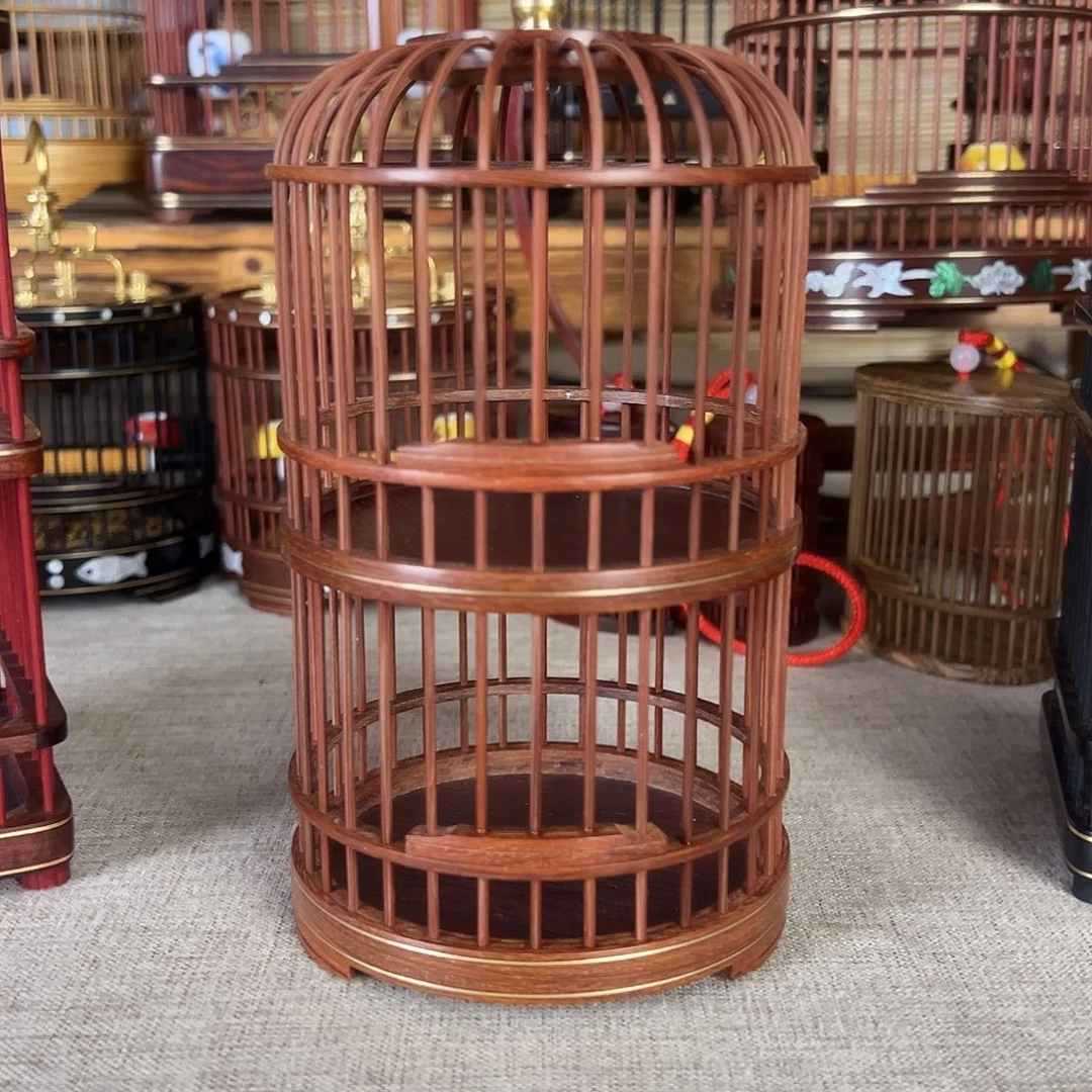 胜***儿红檀木圆笼双层款一个