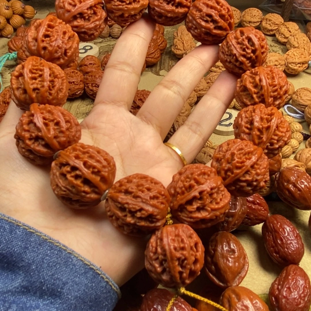 初***者文玩核桃吊坠龙脊八棱手持文玩核桃