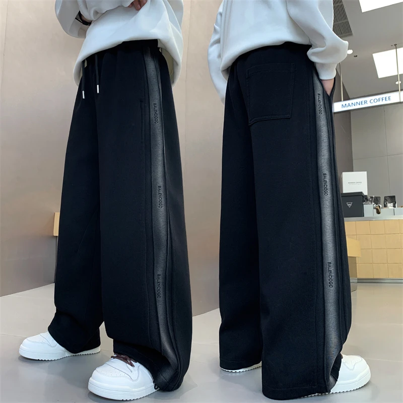 男童秋装韩版针织卫裤2025新款儿童春秋款休闲裤中大童洋气裤子潮