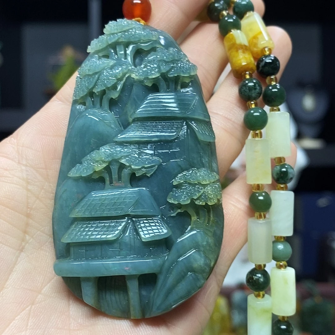未镶嵌岫玉挂件吊坠