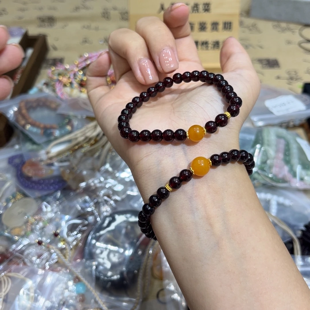 未镶嵌手链石榴石拍一发一多样性发货
