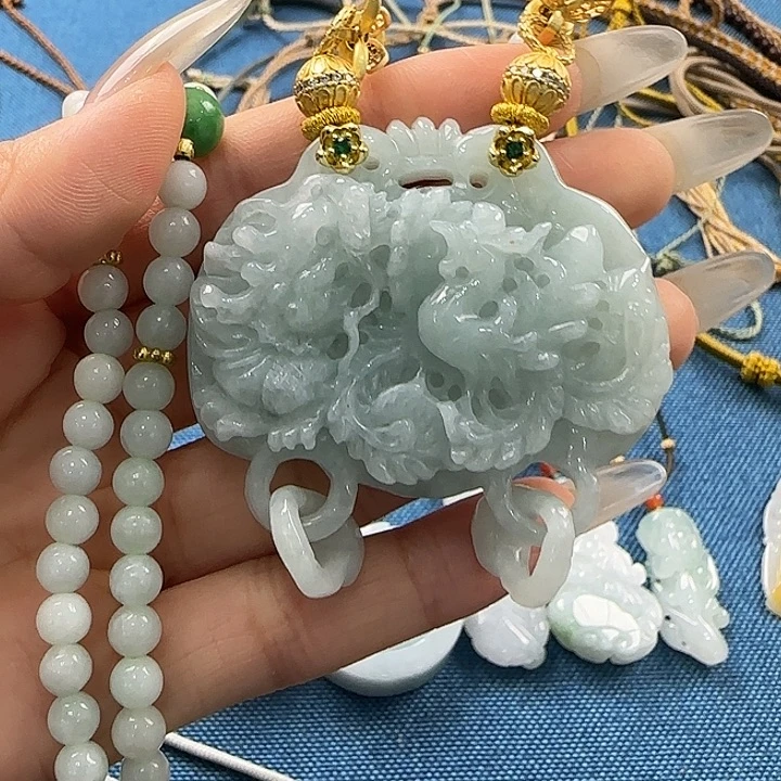 颈饰未镶嵌翡翠天然翡翠未镶嵌