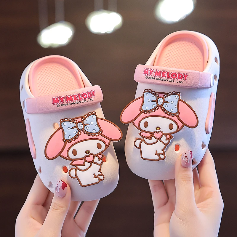 三丽鸥儿童拖鞋美乐蒂女童软底洞洞鞋外穿沙滩鞋夏季公主居家防滑