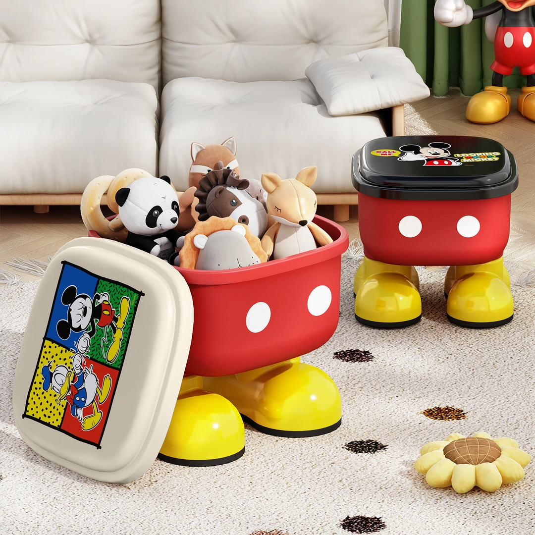 【私享家】卡通收纳凳子家用门口换鞋凳可爱卡通儿童矮凳客厅茶几凳