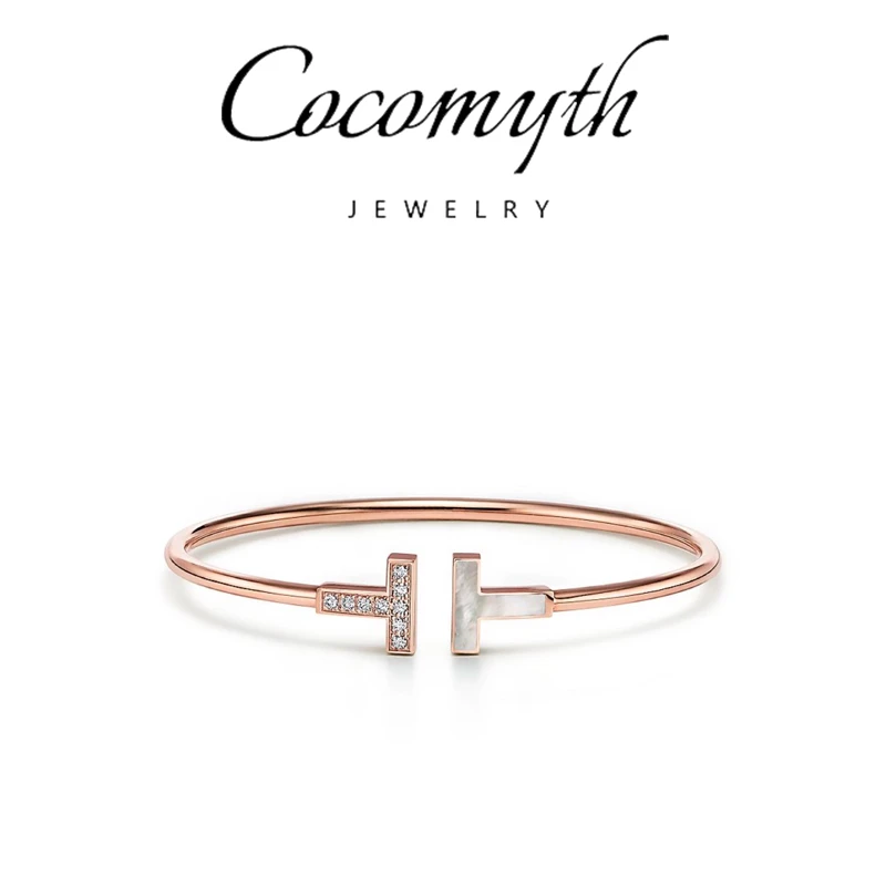 镀K金 轻奢气质百搭双T手镯【D621】