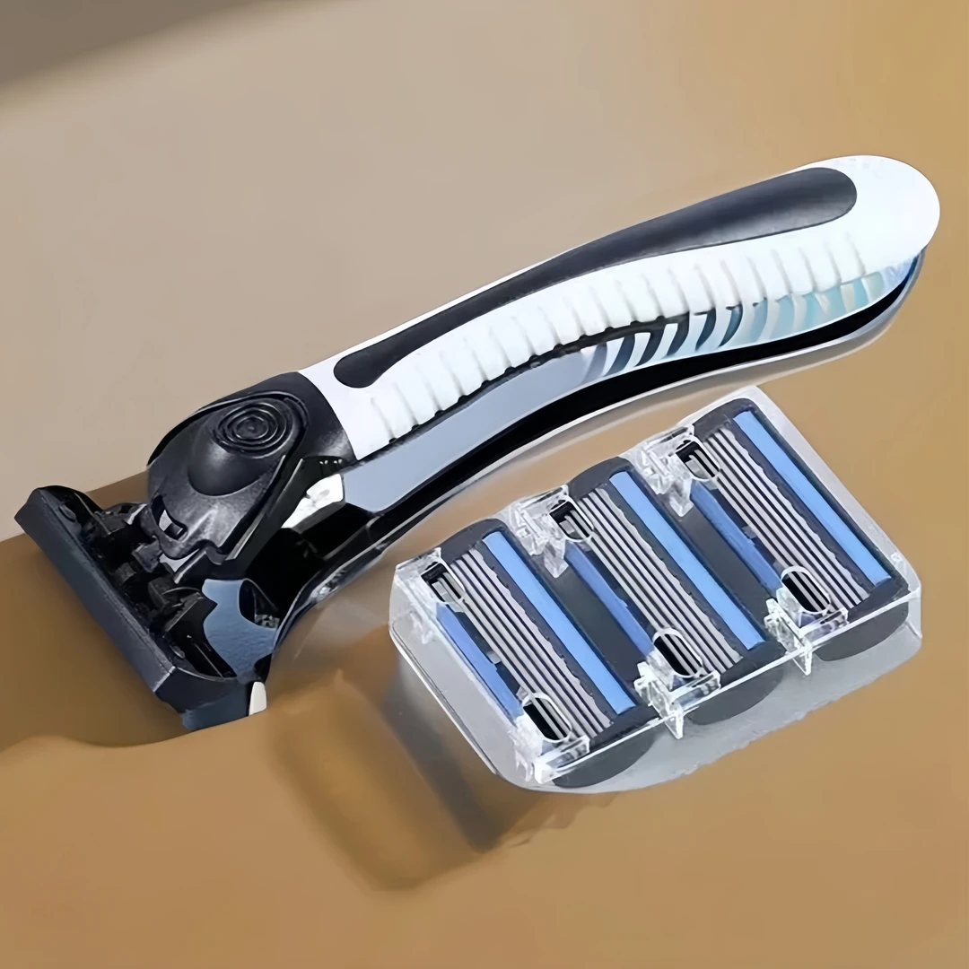 【新店开业】新款进口6层刀片剃须刀手动老式剃须刀男士6层刀胡子刀