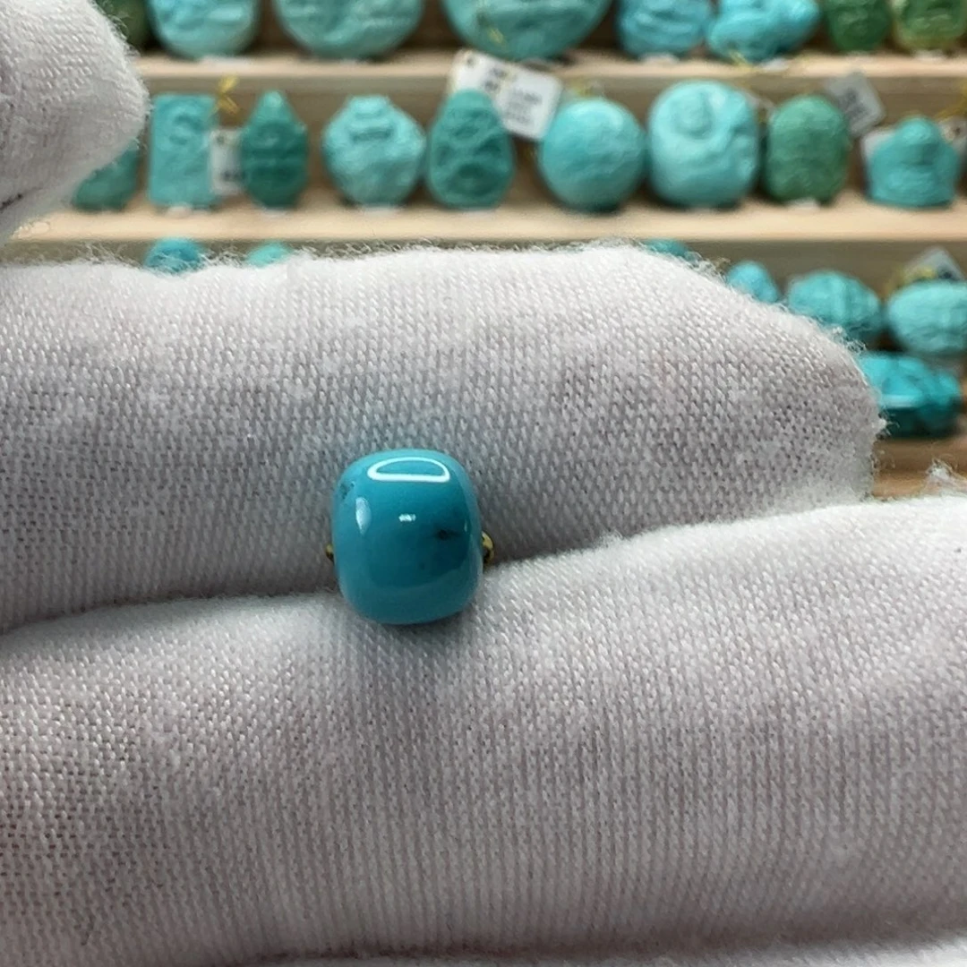 未镶嵌绿松石老型珠7.4x6.3mm