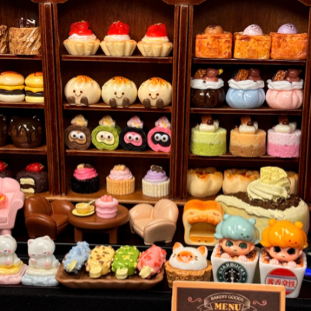 【直播代拆-定制】食玩面包烘焙小蛋糕系列对对碰仿真微缩树脂配件